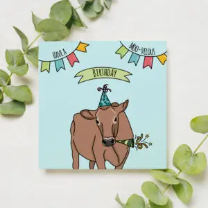 Moo-velous Birthday Klappkarte
